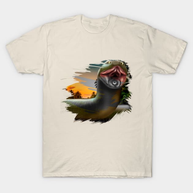 Titanoboa snake - Tropical style T-Shirt by AdishPr